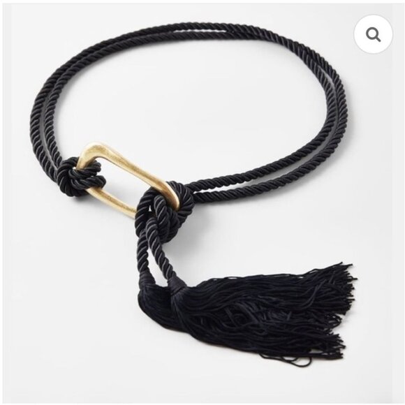 black & Gold statement belt One size black & gold rope tassel avant garde - Picture 1 of 1
